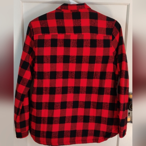 Lined Small Woolrich flannel ladies Pemberton insulated jacket button down - Picture 2 of 9